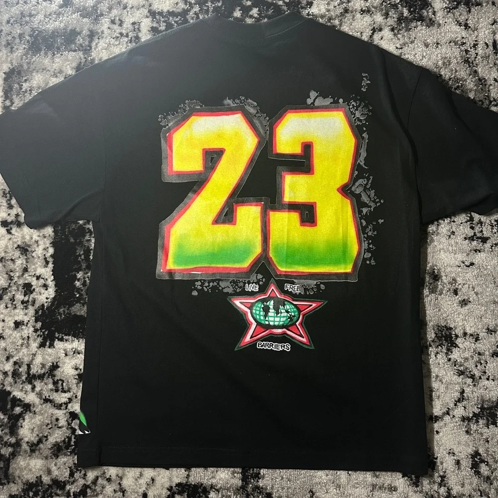 350 GSM COTTON HEAVYWEIGHT MICHAEL JORDAN MJ23 BLACK GRAPHIC T-SHIRT